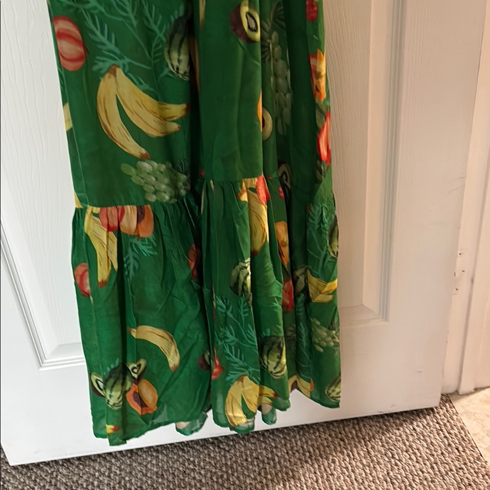 Anthropologie Green Sundress Maxi with Spaghetti Straps - Picture 4 of 9
